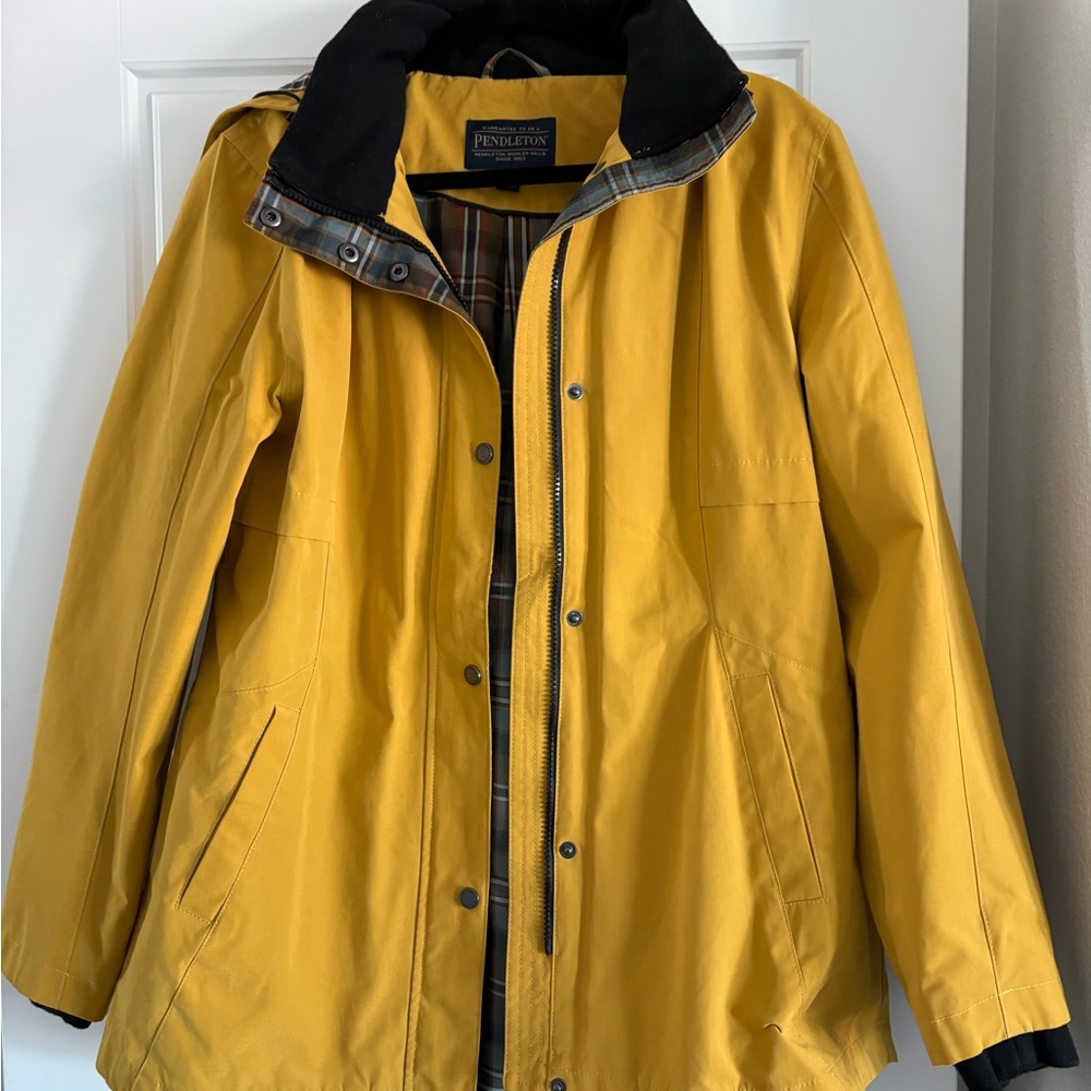 Pendleton Mustard Yellow Coat with Black Accents
